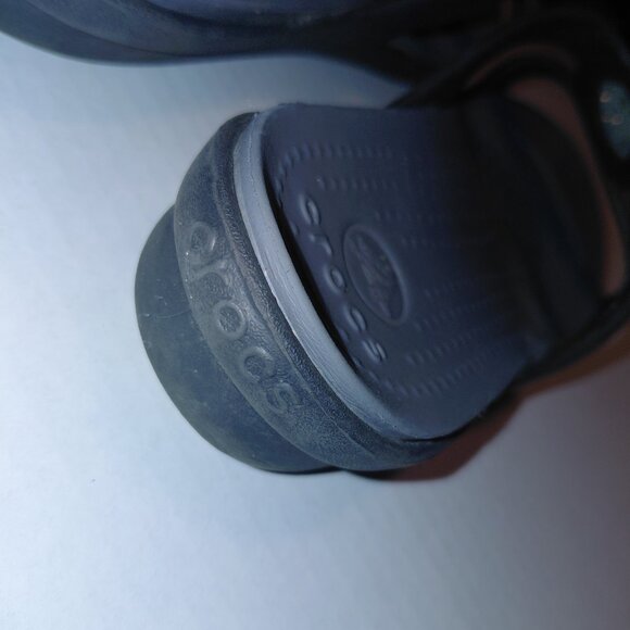 CROCS Women's Black Sanrah Sandals Size 10 Blue - Picture 7 of 14
